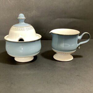 DENBY CASTILE BLUE One Covered Sugar and One Creamer EUC!!